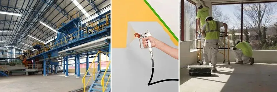 Professional paint contractor - multiple paint concepts banner.