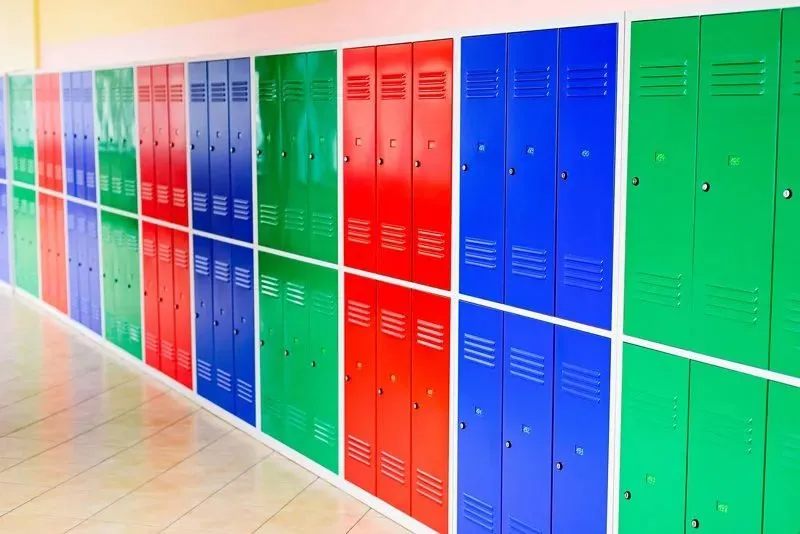 Professional paint contractor - professionally painted lockers concept image.