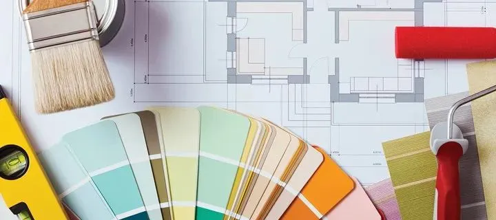 Professional paint contractors - paint color gradient / wheel image.