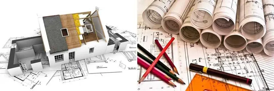 Professional paint contractors in the architecture industry concept image.